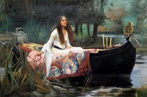 The Lady of Shalott - An Enigmatic Portrait Swathed in Romantic Symbolism!