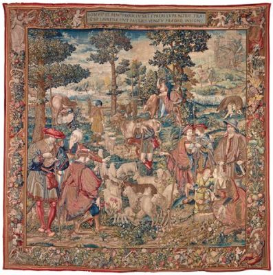 The Lion Hunt Tapestry: A Vivid Narrative Woven in Silk and Gold!