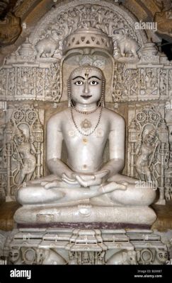 The Mahavira Statue: An Ethereal Vision of Enlightenment Carved in Stone!